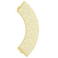 TOOGOO(R)100 pcs Filigree Vintage Cupcake Wrappers Wraps Cases - Wedding, Birthday, UK seller(Golden)