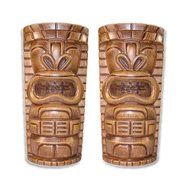 TikiToonz 320 Watt Pair 2-Way Outdoor Weather Resistant Tiki Speakers N2