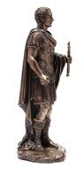 Gaius Julius Caesar in Roman Military Uniform Statue Bronze Finish N3