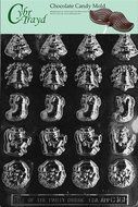 Cybrtrayd C161 Bite Size Assorted X-Mas Life of the Party Chocolate Candy Mold with Exclusive Cybrtrayd Copyrighted...