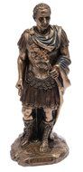 Gaius Julius Caesar in Roman Military Uniform Statue Bronze Finish N4