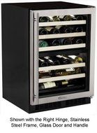Marvel ML24WDP3RP 24" Marvel Wine Cooler with 40 Wine Bottle Capacity Dynamic Cooling True Dual Zones Vibration...