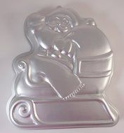 Wilton Santa &#039;N Sleigh Christmas Holiday Cake Pan (2105-3235, 1984) Retired N2