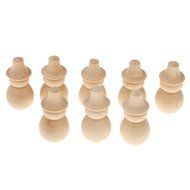 Phenovo Blank DIY Wooden Snowman Peg Dolls Wedding Party Cake Toppers Pack of 10 N2