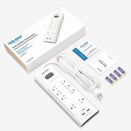 HOLSEM 5 Outlets Surge Protector Power Strip with 2 USB Charging Ports (5V/2.1A) and 4' Heavy Duty Extension Cord... N25