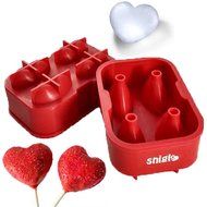 Chocolate Molds, 5CM 3D Heart Maker Candy Molds / Ice Molds / Cake Molds - BONUS, Silicone Funnel &amp; 4 Heart Cupcake... N3