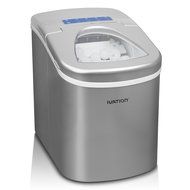 Ivation IVA-ICEM15SIL Portable Ice Maker with Easy-Touch Buttons for Digital Operation, Silver N12