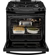 GE JGS650DEFBB 30" Black Gas Slide-In Sealed Burner Range