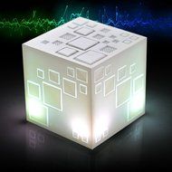 Truewon Rubik's Cube Subwoofer Magic Bluetooth Speaker Creative Desktop Decoration White