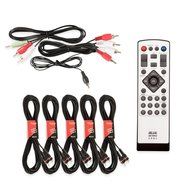 Blue Octave B53 Home Theater 5.1 Bluetooth Speaker System with FM and LEDs and 5 Extension Cables N2