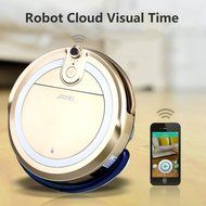JISIWEI Vacuum Cleaning Robot i3 with Built-in HD Camera APP Remote Control for Android and iOS Smartphone (Golden)