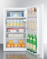 Summit CM406W Counter Height Refrigerator-freezer in White for Residential Use, with Manual Defrost, Glass Shelves... N2