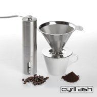 Cyril Ash Reusable Burr Manual Coffee Grinder and Pour Over Coffee Maker N6