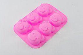 6 Cavity Multi-expression Winnie Cartoon Cake Cookie Mold N6