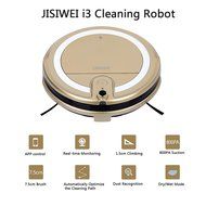 JISIWEI Vacuum Cleaning Robot i3 with Built-in HD Camera APP Remote Control for Android and iOS Smartphone (Golden) N2