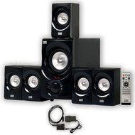 Acoustic Audio AA5171 Home Theater 5.1 Bluetooth Speaker System with FM and Optical Input