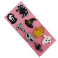 Yunko 8 Hole Halloween Party Silicone Fondant Cake Cupcake Decorating Mold Chocolate Candy Sugarcraft Mold