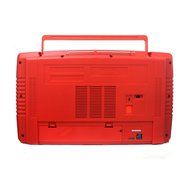 Lasonic i-931BT Portable AM/FM Radio Bluetooth Ghetto Blaster Boombox Speakers (i-931BT, RED / Chrome)