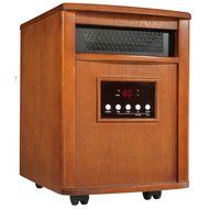 1,500 Watt Portable Electric Infrared Easy-glide Wheels Cabinet Energy Efficient Single Speed Cross-flow Fan with...
