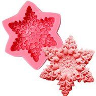 Bluelover Christmas Snowflake Soap Mold Fondant Cake Decorating Silicone Mold Baking Molds N2