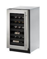 U-Line U3018WCS01A Built-in Wine Storage, 18", Stainless Steel