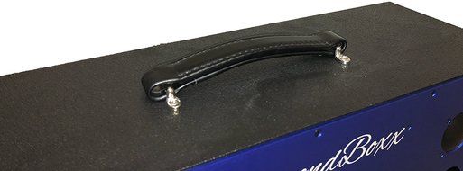 DiamondBoxx Model L Wireless BlueTooth Speaker / Boombox (Black with Blue Aluminum)