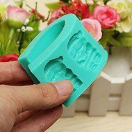 Bluelover Christmas Santa Claus Shape Chocolate Cake Mold Candy Fondant Mould N5