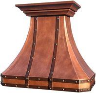Copper Kitchen Exhaust Hood (dark, 48")