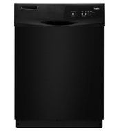 WHIRLPOOL DISHWASHERS 293413 Tall Tub Built-In 24" Dishwasher With Front Controls, Black, 3 Cycles / 2 Options