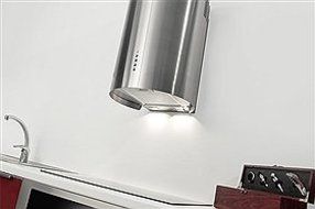 16" Range Hood Wall Mounted Round Stainless Steel KA-138-CS NT AIR. Made in Italy.