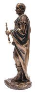 Gaius Julius Caesar in Roman Military Uniform Statue Bronze Finish N6