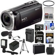 Sony Handycam HDR-CX455 8GB Wi-Fi HD Video Camera Camcorder with 64GB Card + Battery &amp; Charger + Hard Case + Tripod...