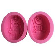 LYNCH 2PCS/Set Korean Clothes Design Fondant Silicone Cake Mold Baking accessories,Pink