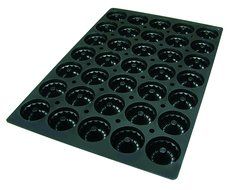 Lekue Professional Baking 54 Cavities Canele Bordelais Mold, 23.6&quot; x 15.7&quot;, Black N3