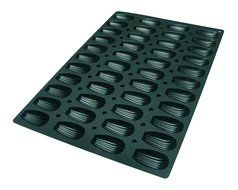 Lekue Professional Baking 54 Cavities Canele Bordelais Mold, 23.6&quot; x 15.7&quot;, Black N4