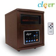 Clevr Portable Electric 1500w Infrared Heater Quartz Wood 1200 SQFT Fireplace N6