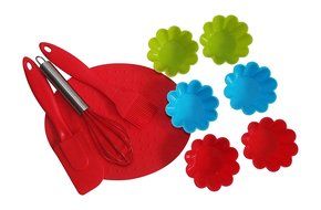 Kids 10 Pc Silicone Cupcake Baking Set N5