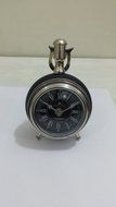 NAUTICAL MARITIME ~ BLACK CHROME FINISH DESKTOP ~ SMALL TABLE CLOCK ~ WORKING CLOCK