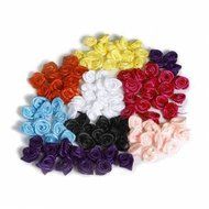 15mm Satin Ribbon Flower Rose
