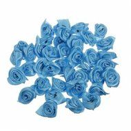 15mm Satin Ribbon Flower Rose N2
