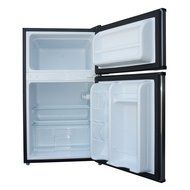 3.5 Cubic Foot, Energy Star, Adjustable Thermostat Double Door Refrigerator, Black/Stainless Steel