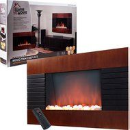 Warm House Mahogany-Effect Trim 1500-Watt Fireplace Heater N2