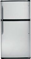 GE GTZ21GCESS 21.0 Cu. Ft. Black Top Freezer Refrigerator - Energy Star