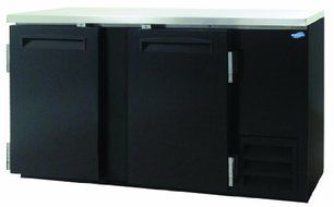 Back Bar Bottle Coolers, Refridgerant, 2 Doors with 4 Shelves, 19 Cubic Feet