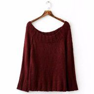 Knitwear,Laimeng Women Knitting O-Collar Long Sleeve Knitted Pullover Loose Sweater Jumper Tops Knitwear Plus... N7