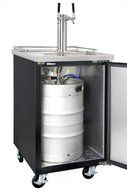 Kegco Three Faucet Commercial Direct Draw Beer Dispenser Black Kegerator Keg Cooler XCK-1B-3