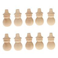Phenovo Blank DIY Wooden Snowman Peg Dolls Wedding Party Cake Toppers Pack of 10 N4