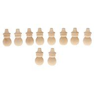 Phenovo Blank DIY Wooden Snowman Peg Dolls Wedding Party Cake Toppers Pack of 10 N6