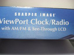 Sharper Image View Port Digital Clock Radio Alarm Clock GM108 N2