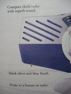 Sharper Image View Port Digital Clock Radio Alarm Clock GM108 N3